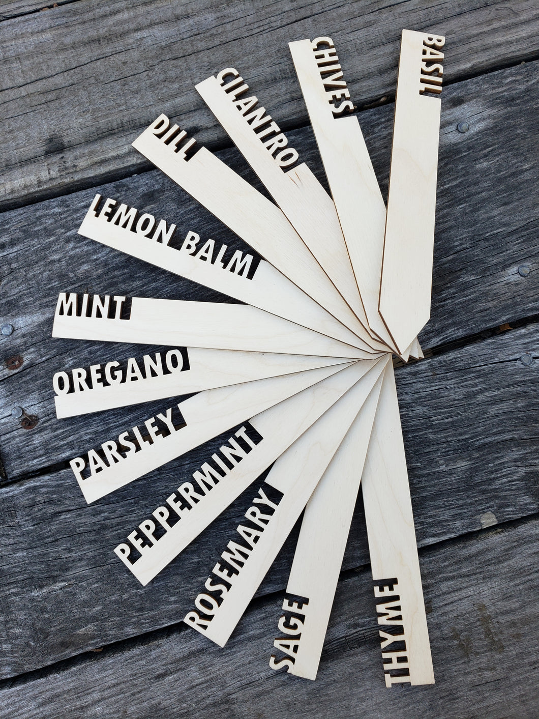 12 Pack of Herb Garden Markers