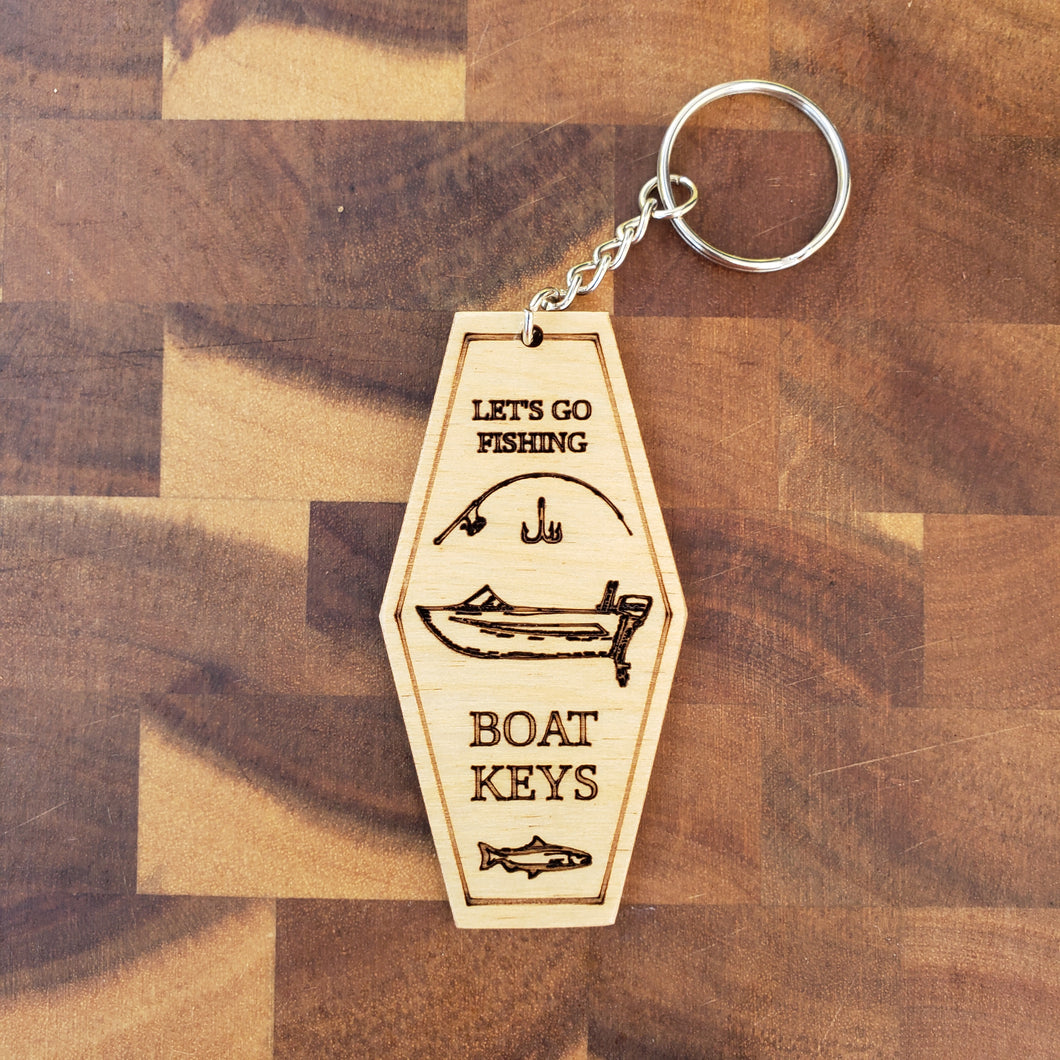 Choice of Cabin, Camper, Adventure, Quad, Boat, SXS Keys Wooden Keychain